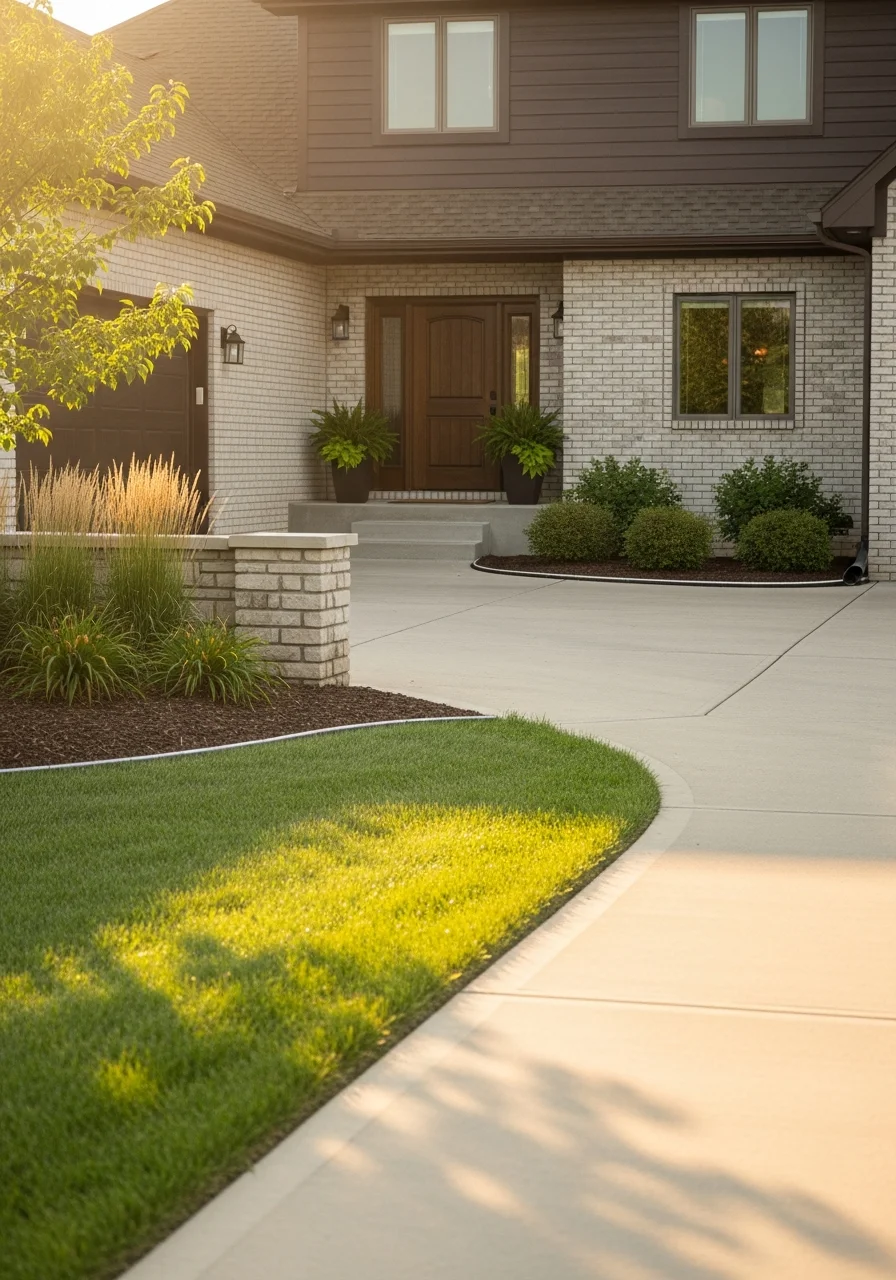 Andover home with driveway, entrance, and surrounding landscape.